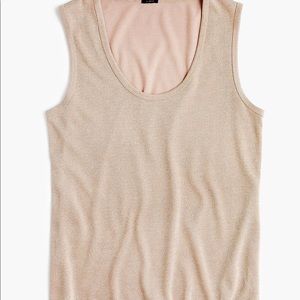 J. Crew Gold Sparkle scoop tank
